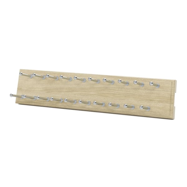 SimplyNeu 20-Hook Wheat Tie Rack