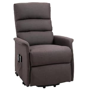 HomCom Grey Polyester Power Lift Assist Recliner Chair 713-042GY - The ...