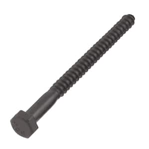 5/16 in. x 4 in. Black Exterior Hex Head Lag Screw (15-Pack)