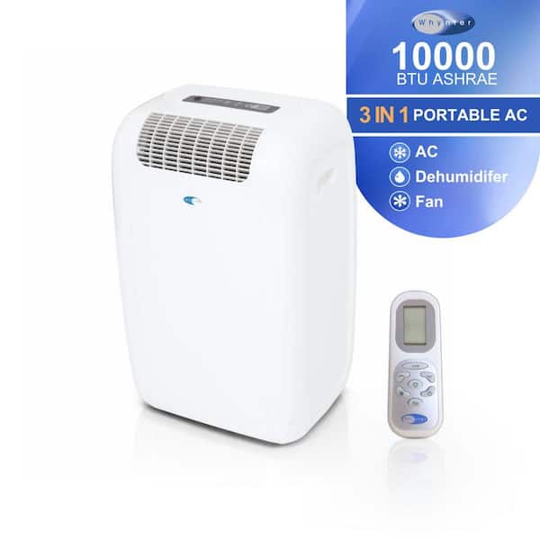 5,200 (DOE) BTU Portable Air Conditioner Cools 300 Sq.Ft., Dehumidifier, Remote and Carbon Filter in White