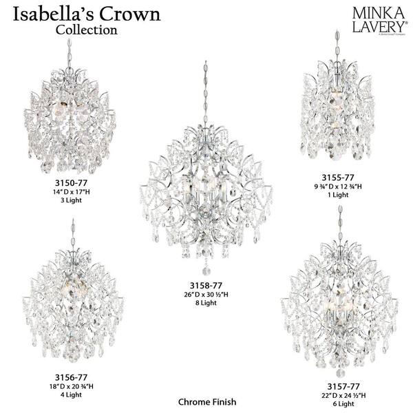 Minka Lavery Isabella's Crown 8-Light Chrome Chandelier 3158-77