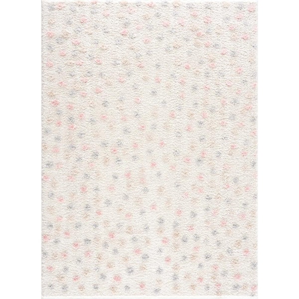 Cansu 8 ft. X 10 ft. Beige/Light Blue/Light Pink Area Rug