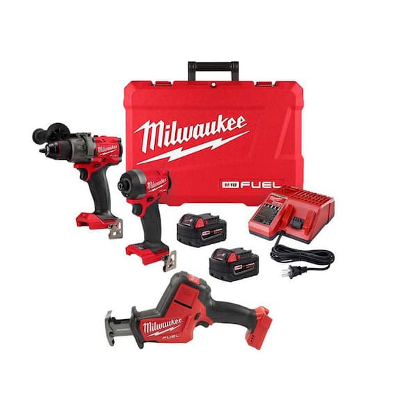 Milwaukee M18 FUEL 18-Volt Lithium-Ion Brushless Cordless Hammer Drill and Impact Driver Combo Kit (2-Tool) with HACKZALL