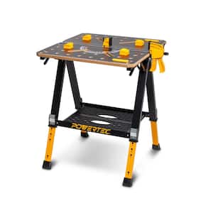 POWERTEC 36 in.H x 27.6 in.W, 2-in-1 Folding Work Table and