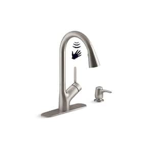 Setra Single-Handle Touchless Pull-Down Sprayer Kitchen Faucet in Vibrant Stainless