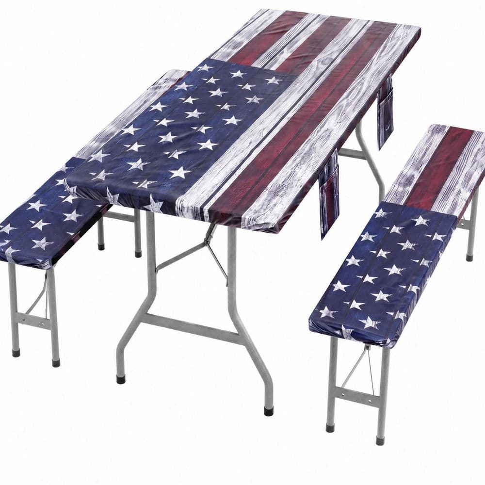 Outdoor Series 6 ft Fitted Rectangle Picnic Table Cover with 2 Bench Covers Waterproof Elastic Edges 3 pcs Set price history on PriceWatchPro