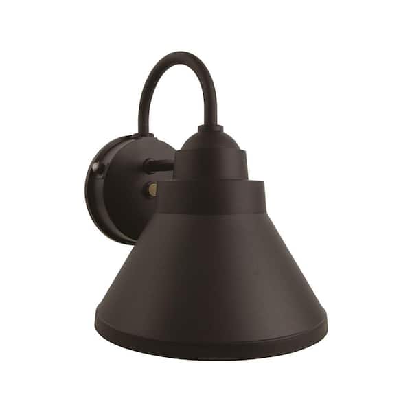 SOLUS Outdoor Wall Mount Security Light 60 W Bronze Incandescent Flood Light with Photocell and Motion Sensor