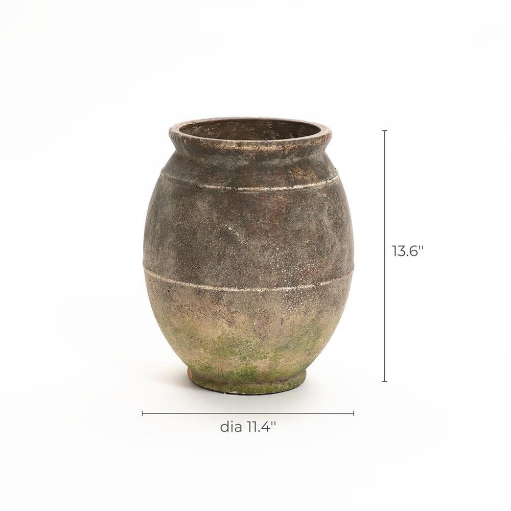 Rustic Ginger Root Brown Ceramic Decorative Table Vase