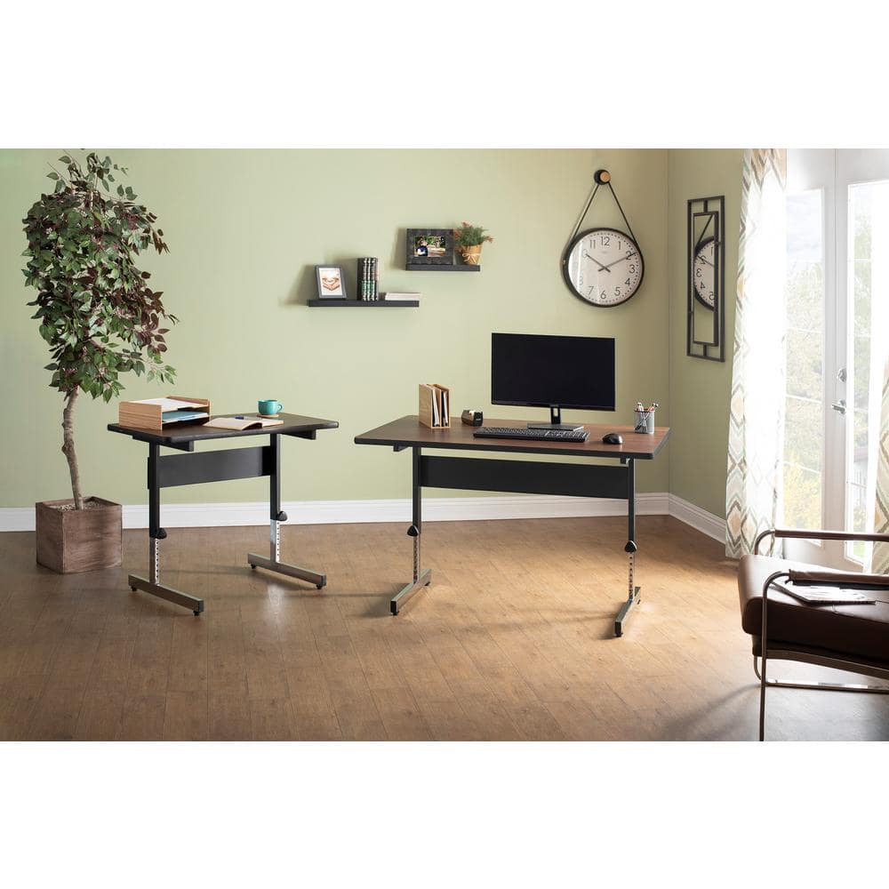 AdjustaFlex 36" Black/Walnut Height-Adjustable Work Desk