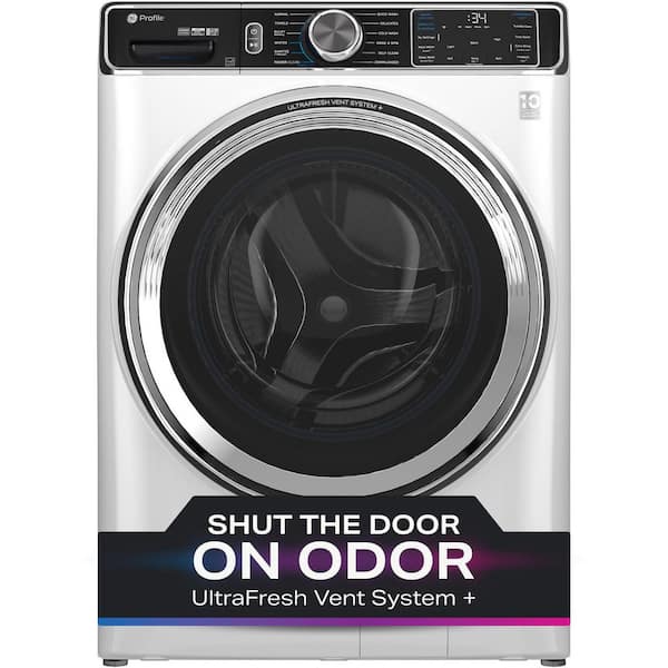 Profile 5.3 cu. Ft. Smart Front Load Washer White w/OdorBlock UltraFresh Vent System, Microban Technology, Tier 2 EStar