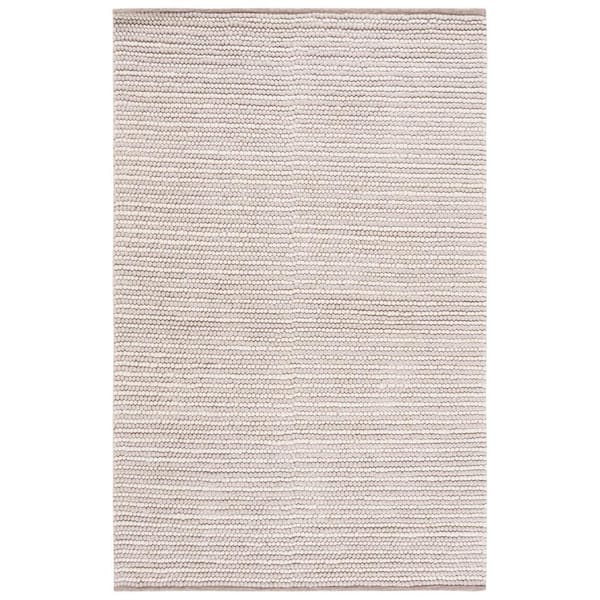 Martha Stewart 4 ft. x 6 ft. Ivory/Beige Solid Color Area Rug