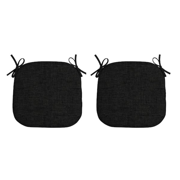 ARDEN Indoor/Outdoor Square Foam Seat Pad, Set of 2, Foam Cushion Black Leala