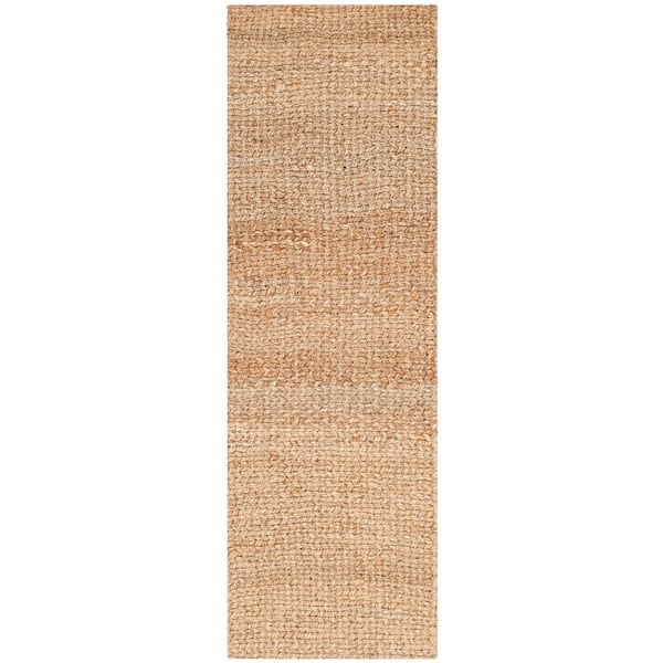 Natural Fiber Beige 2 ft. x 11 ft. Solid Runner Rug