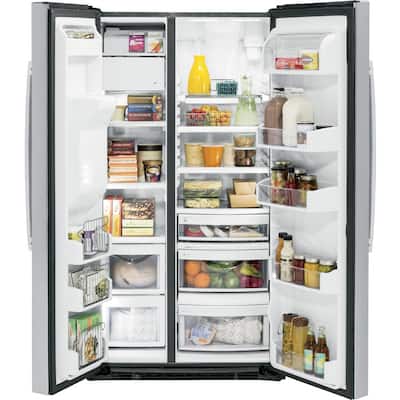 Ge Side By Side Refrigerators Refrigerators The Home Depot