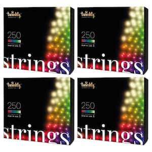 65.5 ft. 250 LED RGB Multi and White String Lights, WiFi Controlled (4-Pack)