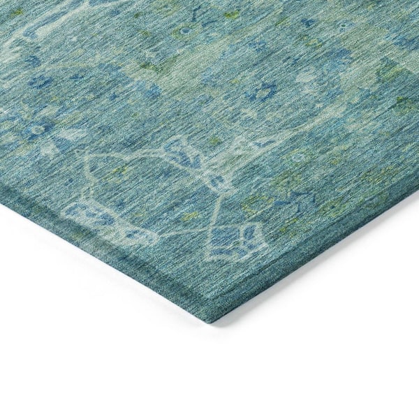 Chantille Machine Washable Indoor/Outdoor Abstract ACN2298 Turquoise 2 ft. x 3 ft. Accent Rug