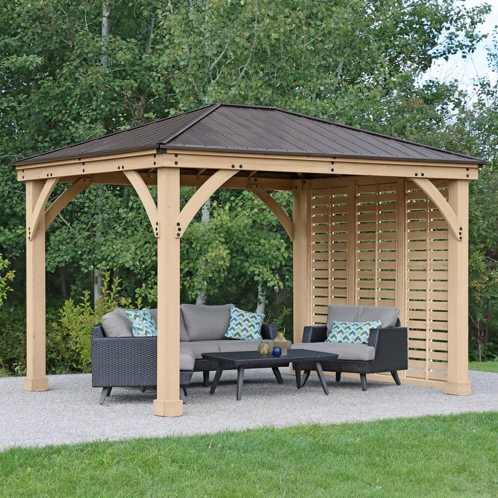 Cedar Wood 10' Privacy Wall for Gazebo