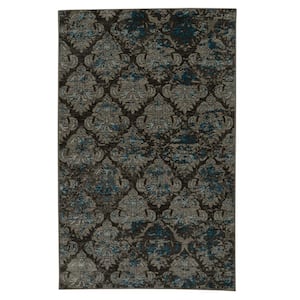Crop Clara Grey and Blue 5 ft. x 7 ft. 6 in. Area Rug