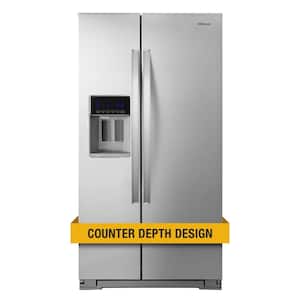 20.6 cu. ft. Side By Side Refrigerator in Fingerprint Resistant Stainless Steel, Counter Depth