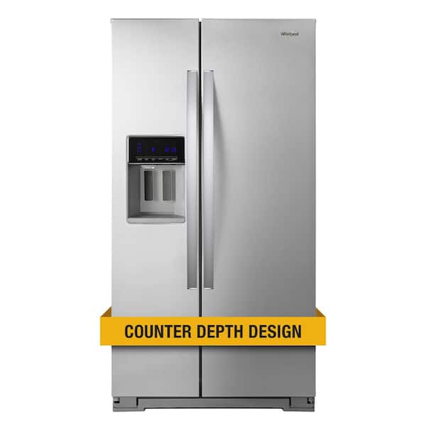Whirlpool 20.6 cu. ft. Side By Side Refrigerator in Fingerprint Resistant Stainless Steel, Counter Depth