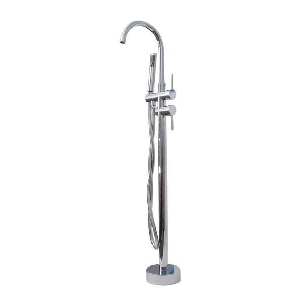 Elora 2 Handle Freestanding Tub Faucet, Freestanding Bathtub Faucet Home Depot