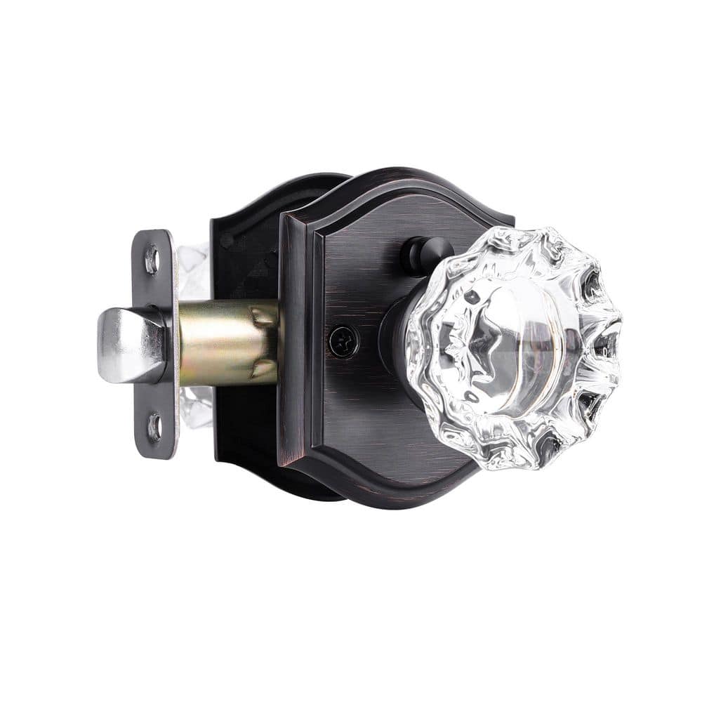 Vintage Oil Rubbed Bronze Interior Privacy Bed/Bath Door Knob with Floral Crystal Knob and Arch Backplate price history on PriceWatchPro