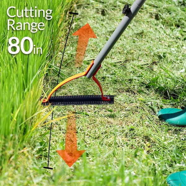 41 in. Steel Handle Weeder Serrated Double-Edged Blade Weed Grass Cutt