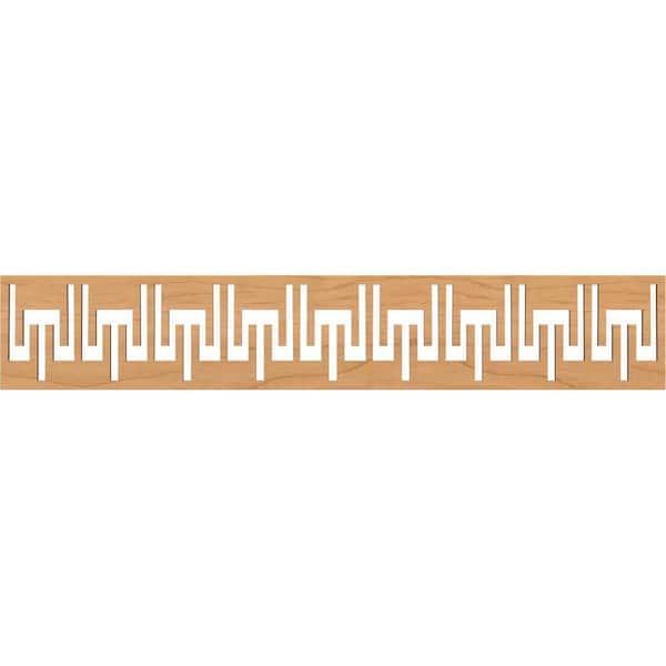 Ekena Millwork Victory Fretwork 0.375 in. D x 46.625 in. W x 8 in. L Maple Wood Panel Moulding