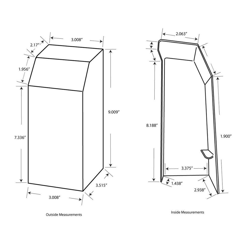Tall White Polymer Baseboard Heater End Cap