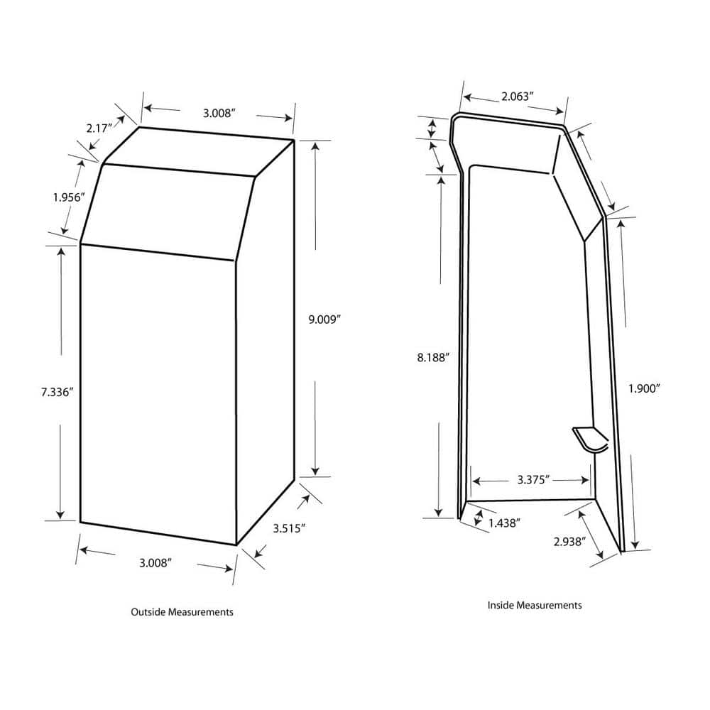 Tall White Polymer Right End Cap for Baseboard Heater