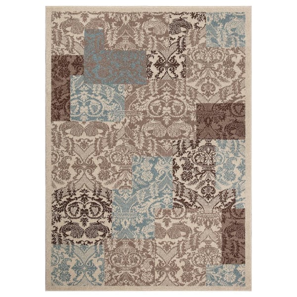 Concord Global Trading Chester Patchwork Soft 7 ft. x 9 ft. Area Rug