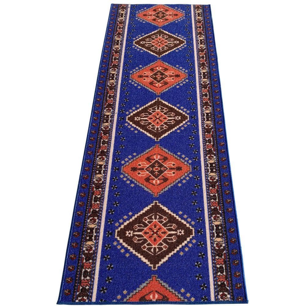 Southwestern Blue 26 in. W x 49 ft. L RunnerRug/Stair Runner 107.8 sq. ft.