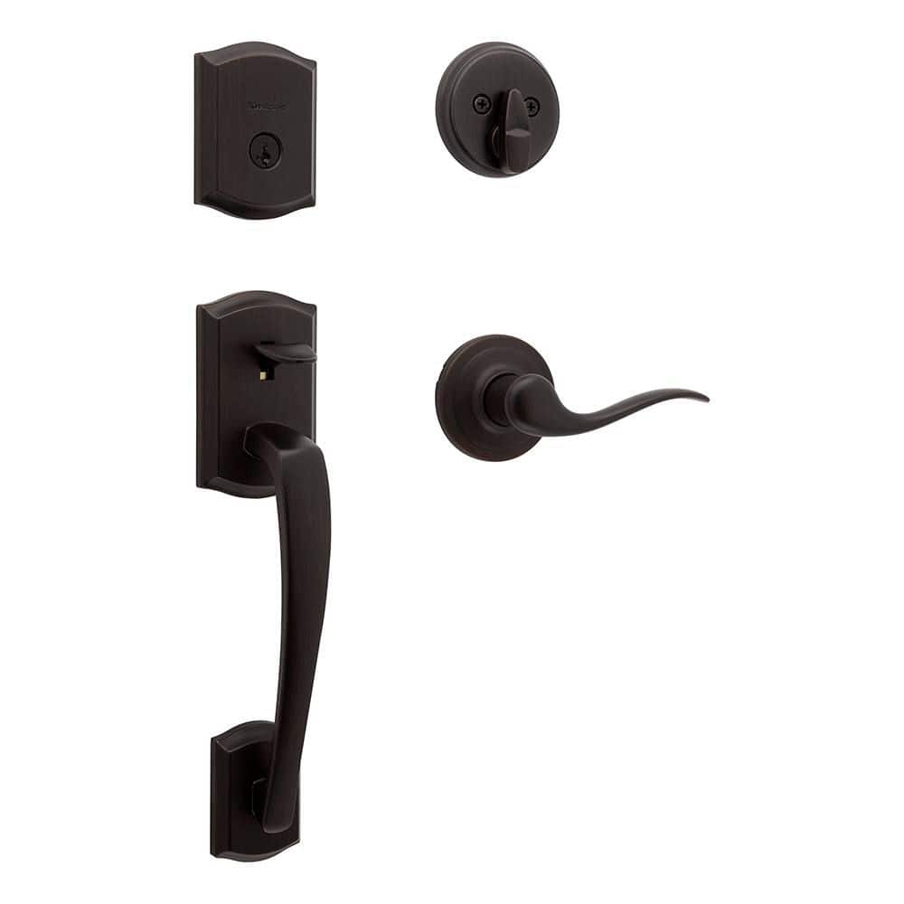 Prescott Venetian Bronze Keyed Entry Single Cylinder Door Handleset with Tustin Door Handle Featuring SmartKey Security price history on PriceWatchPro