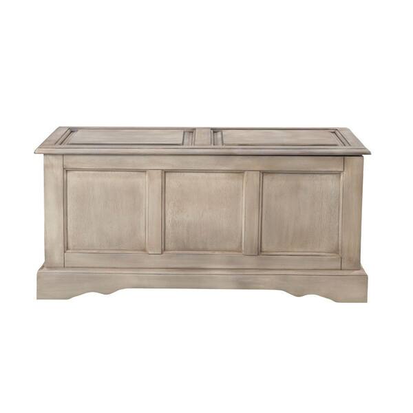 Unbranded Cameron Driftwood Bench with Blanket Chest-DISCONTINUED