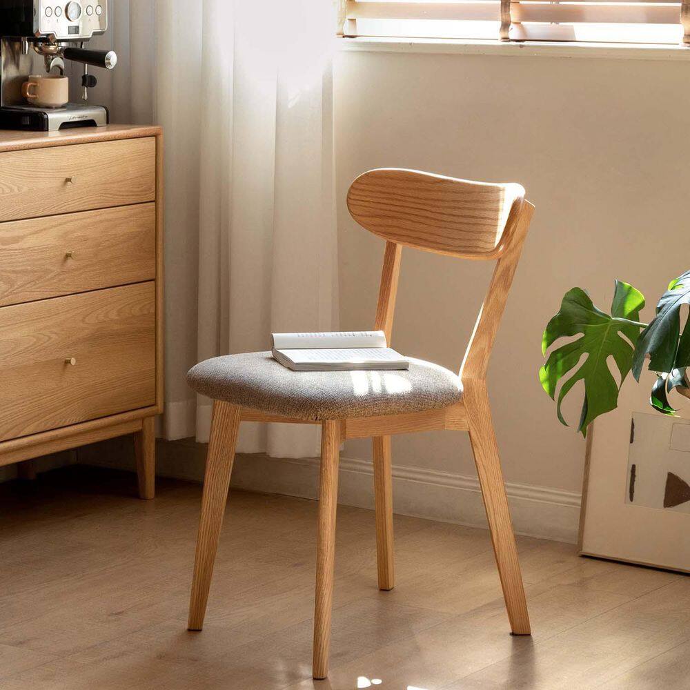 Brown Mid-Century Modern Dining Chairs (Set of 2), Rubber Wood Side Chairs w/ Curved Back for Home, Kitchen, Dining Room price history on PriceWatchPro