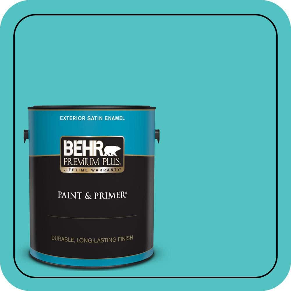 1 gal. #500B-4 Gem Turquoise Satin Enamel Exterior Paint & Primer price history on PriceWatchPro