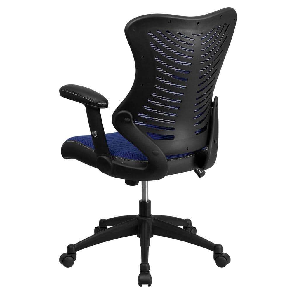 High-Back Blue Mesh Ergonomic Executive Swivel Chair