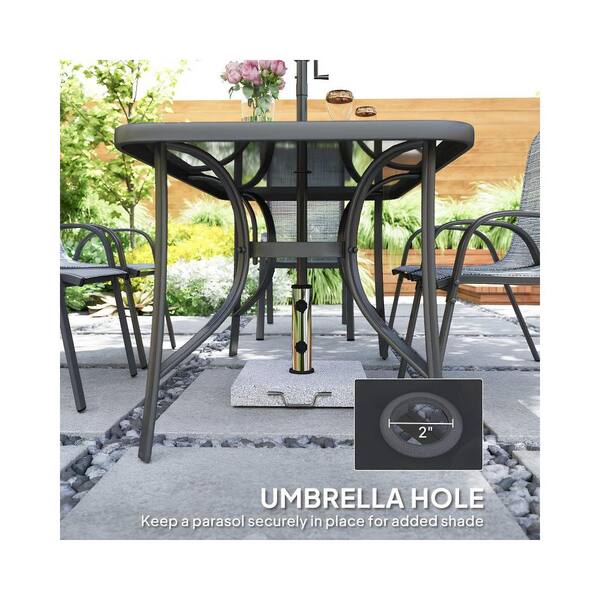 fiberglass patio umbrella 7.5 ft Crank Lift Market Style Fiberglass Patio Umbrella, Marine Grade  Fabric