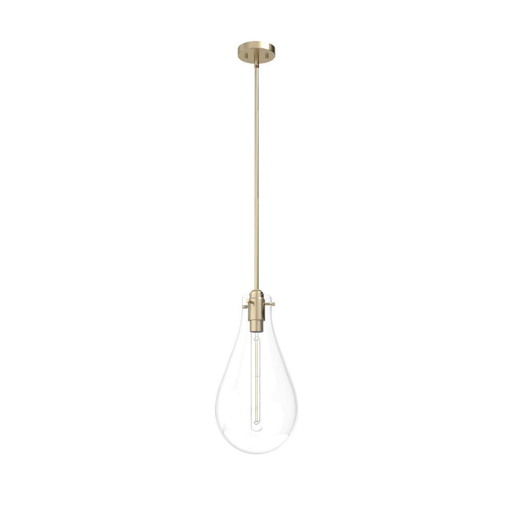 Hunter Lundin 1-Light Alturas Gold Bulb Pendant Light with Clear Glass ...