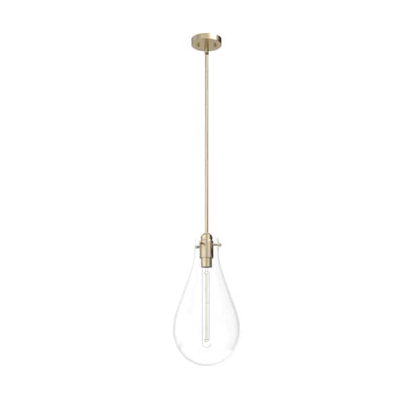 Lundin 1-Light Alturas Gold Bulb Pendant Light with Clear Glass Shade
