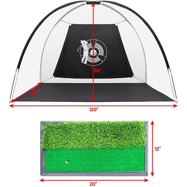 Wakeman Outdoors 3-Level Golf Mat 24 in. x 24 in. Golf Training Mat with  Fairway, Rough and Driving Turf (Green) w/ Practice Tees Wakeman 80-FIT1005  - The Home Depot