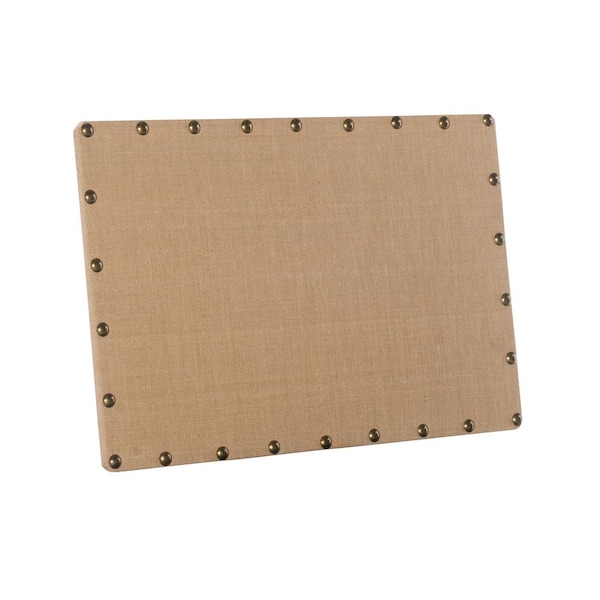 Linon Home Decor Benji Natural Brown Bulletin Memo Board
