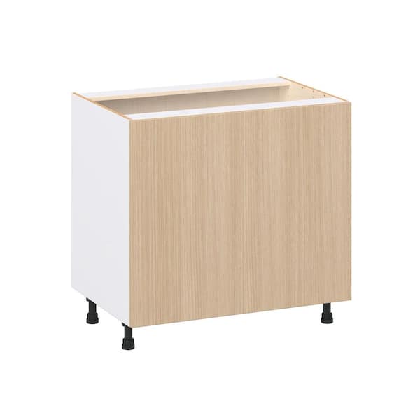 Timberline Mojavi Oak Slab Assembled Base Kitchen Cabinet with Full Height Doors (36 in. W x 34.5 in. H x 24 in. D)