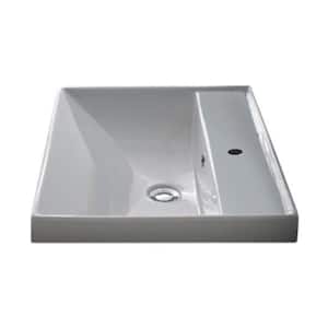 ML Wall Mounted Bathroom Sink in White