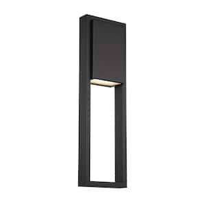 Archetype 24 in. Black Integrated LED Outdoor Wall Sconce, 3000K