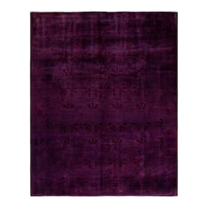 Purple 8 ft. 1 in. x 10 ft. 0 in. Fine Vibrance One-of-a-Kind Hand-Knotted Area Rug