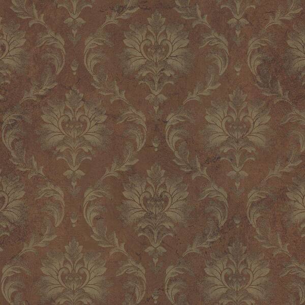 Brewster 8 in. W x 10 in. H Damask Wallpaper Sample