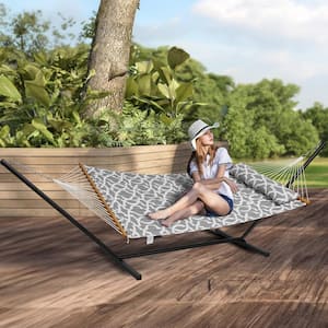 2-Person Hammock with Stand Included Heavy Duty 480lb Capacity Double Hammock with 12 FT Steel Stand