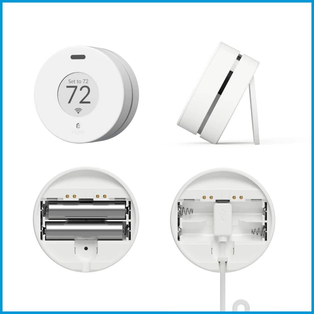 Pearl White Digital Wireless Thermostat with Remote Programming