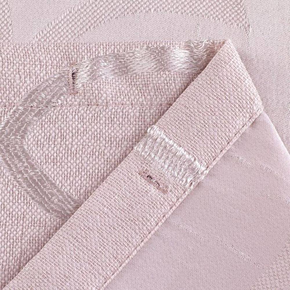 Carly Blush Pink Embroidered Polyester Shower Curtain 70" x 72"
